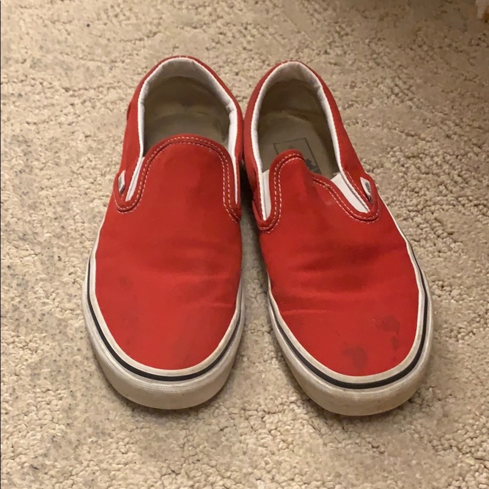 red slip on vans